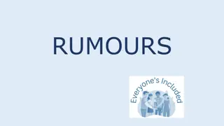 Understanding and Addressing Rumours in School Settings