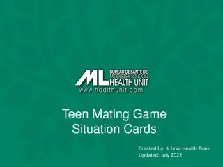 Teen Mating Game - Relationship Situation Cards Scenarios