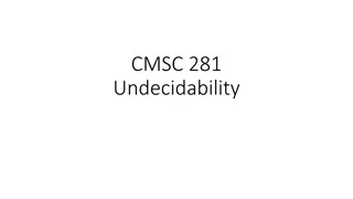 Understanding the Limits of Computation in CMSC.281 Undecidability