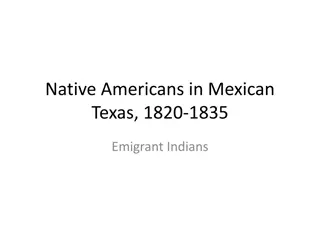 Emigrant Indians in Mexican Texas: 1820-1835 Overview