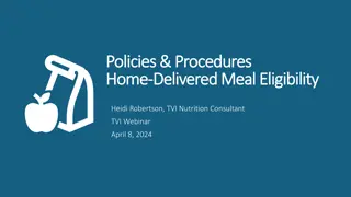 Home-Delivered Meal Eligibility Policies and Procedures