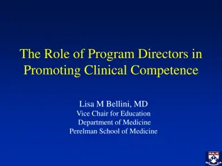 The Role of Program Directors in Promoting Clinical Competence