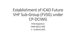 Establishment of ICAO Future VHF Sub-Group (FVSG) Summary