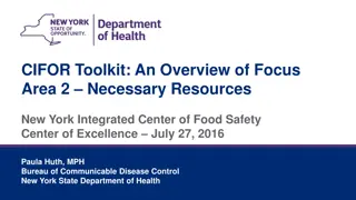 Overview of CIFOR Toolkit Focus Area 2: Necessary Resources in Food Safety