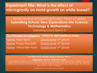 Impact of Microgravity on Mold Growth on White Bread