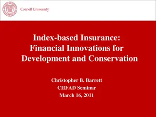 Innovations in Index-Based Insurance for Development and Conservation