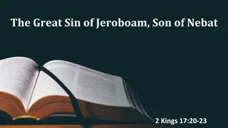 Consequences of Jeroboam's Sin: One Wrong Step by Nineteen Kings