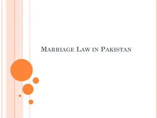 Family Laws and Marriage Legalities in Pakistan