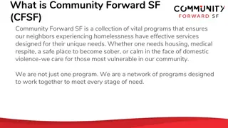 Community Forward SF (CFSF) - Providing Essential Support for Vulnerable Populations