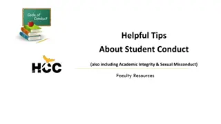 Helpful Tips for Faculty on Student Conduct, Academic Integrity, and Sexual Misconduct