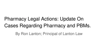 Update on Pharmacy Legal Actions & Antitrust Cases