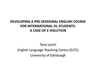 Enhancing English Language Support for Online Distance Learning Students at University of Edinburgh