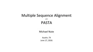 Multiple Sequence Alignment with PASTA Algorithm