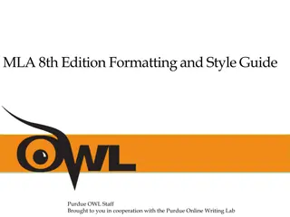 MLA 8th Edition Formatting Guidelines