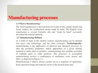 Manufacturing Processes: Definition, Importance, and Classifications