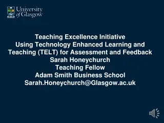 Using Technology for Assessment and Feedback in Teaching Excellence Initiative