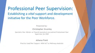 Professional Peer Supervision: Enhancing Support and Development for the Peer Workforce