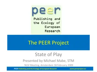 PEER Project State of Play: Advancing European Research Ecology