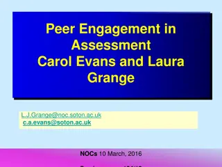 Peer Engagement in Assessment: Key Concepts and Practices