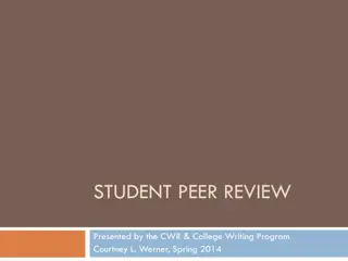 Enhancing Peer Review Practices in College Writing Programs