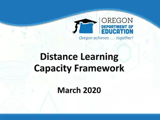 Distance Learning Capacity Framework & Guiding Principles for Online Education