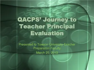 QACPS Journey to Teacher Evaluation and School Performance Data