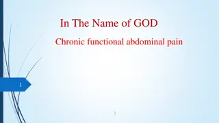 Chronic Functional Abdominal Pain: Clinical Diagnosis and Management