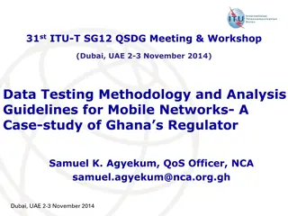 Data Testing Methodology and Analysis Guidelines for Mobile Networks - A Case Study