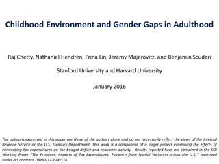 Impact of Childhood Environment on Gender Gaps in Adulthood