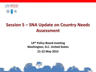 Update on Country Needs Assessment for REDD+ Readiness