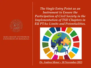 Enhancing Civil Society Participation in TSD Chapters of EU PTAs through the Single Entry Point