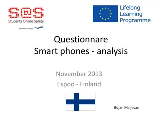 Analysis of Smartphone Usage Trends Among Teens - November 2013, Espoo, Finland