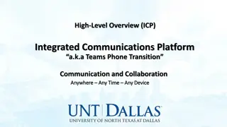 Integrated Communications Platform (ICP) Overview