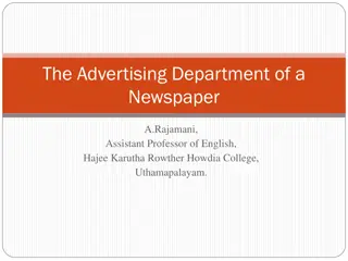 The Role of Advertising Department in Newspaper Success