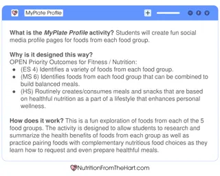 Fun Food Facts and Activities for Healthy Nutrition Education