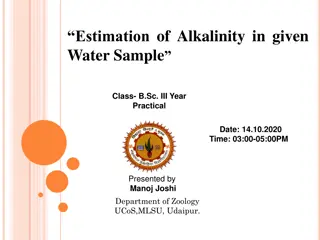 Estimation of Alkalinity in Water Sample Practical for B.Sc. III Year