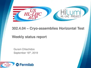 Cryo-Assembly Status Report: Upgrades and Progress Update