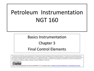 Basics of Final Control Elements in Fluid Flow Systems