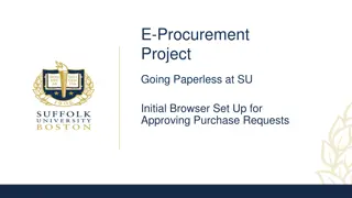 Setting Up Browser for Approving Purchase Requests in E-Procurement Project