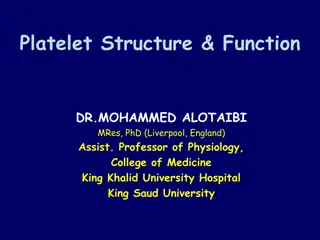 Platelet Structure and Function in Physiology