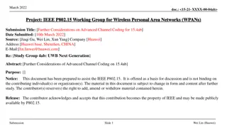 Further Considerations on Advanced Channel Coding for 15.4ab