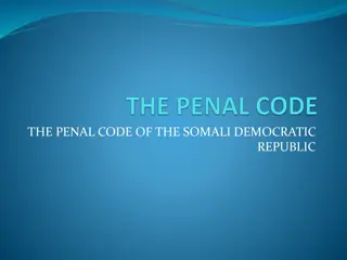 The Penal Code of the Somali Democratic Republic