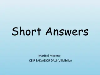 Short Answers Guide for English Learners