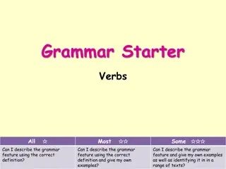 Enhancing Verb Usage in English Sentences