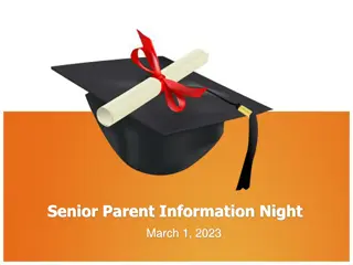 Important Information for Senior Year and Graduation Events