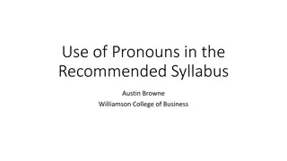 Pronoun Usage in College Syllabi: Impact and Controversy