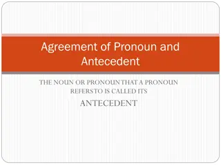 Pronoun and Antecedent Agreement