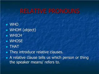 Relative Pronouns in English