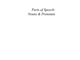 Understanding Nouns and Pronouns in Grammar