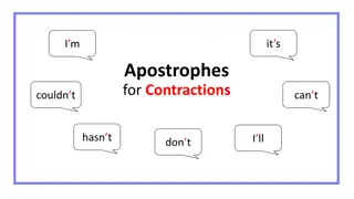 Contractions and Apostrophes in English